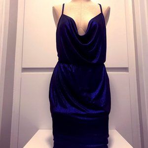 Chic Shiny Blue Party Dress